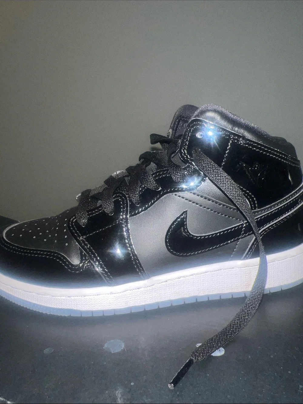 Jordan Black High-Top Sneakers with White Sole